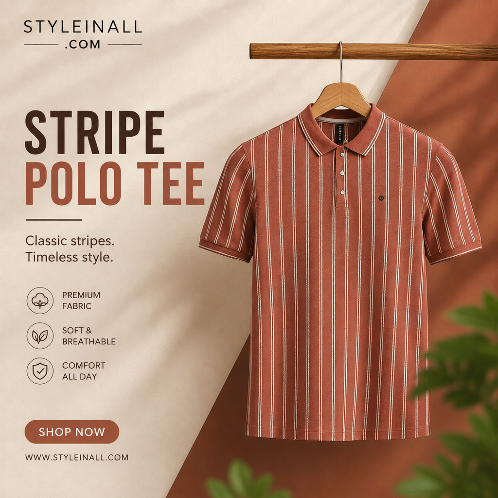 Color neck double stripped Pink colour tshirt