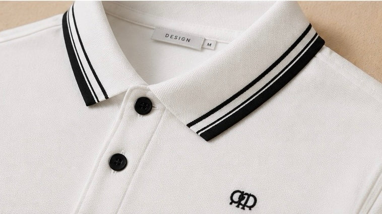 Collar Neck White Colour Polo Tshirt