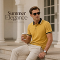 Collar Neck Yellow Colour Polo Tshirt