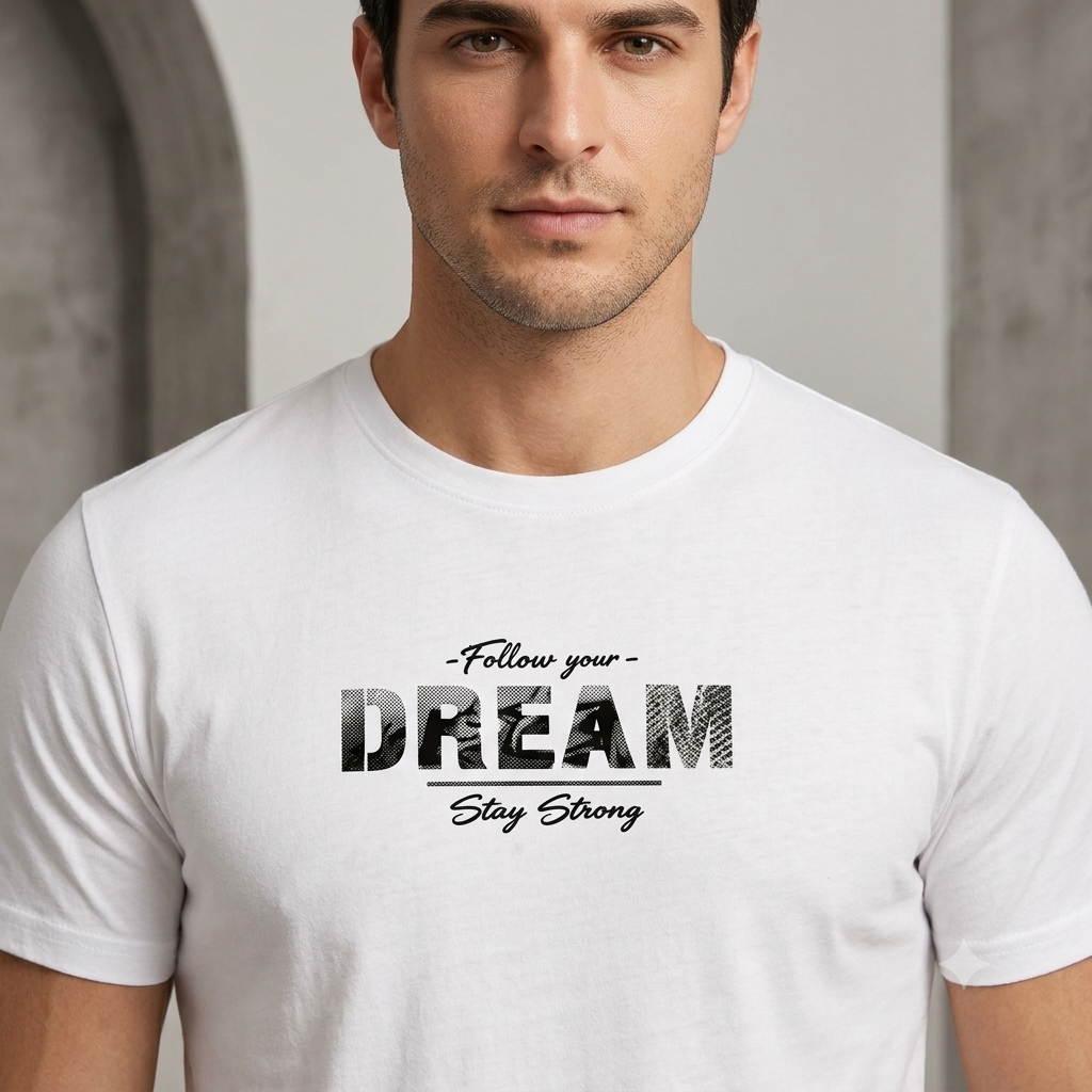 Follow your dream,stay strong round neck tshirt