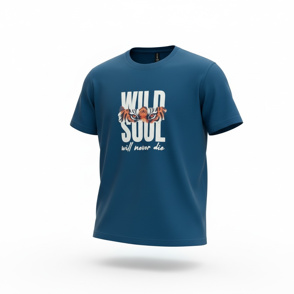 Wild Soul Print Round Neck Tshirt