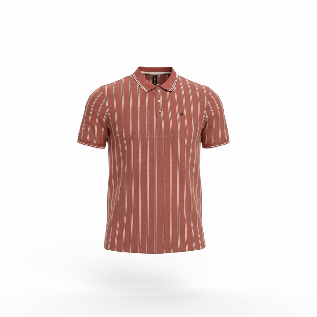 Color neck double stripped Pink colour tshirt