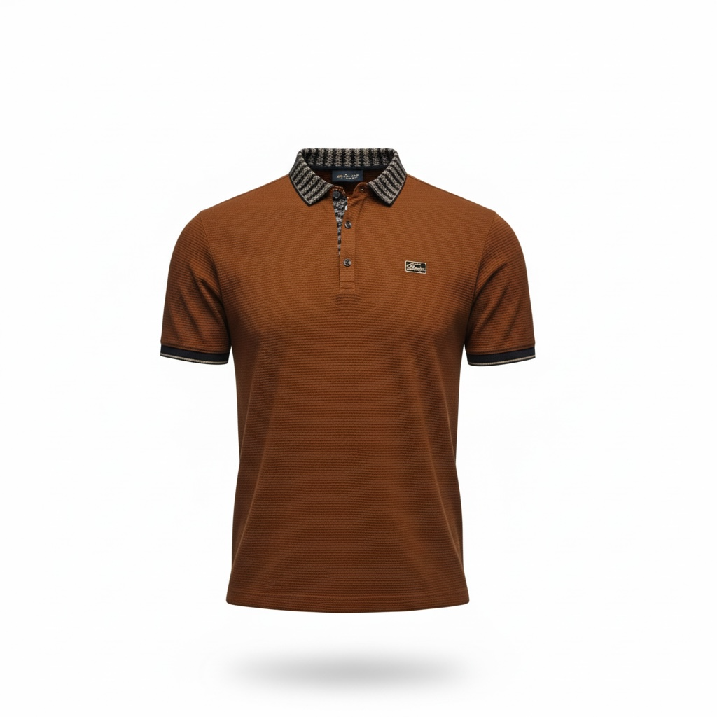 Collar Neck Mustard Colour Tshirt