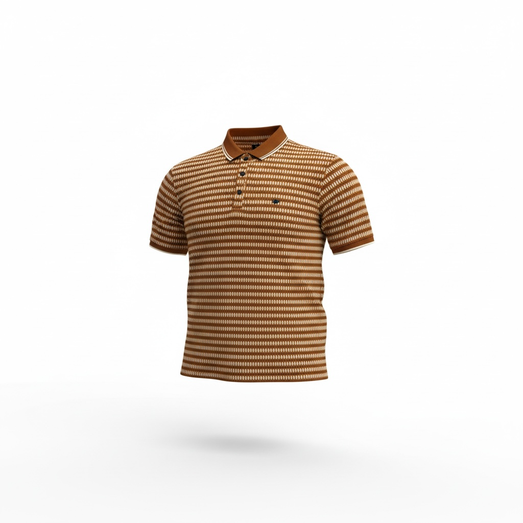 Collar Neck Mustard Colour Polo Tshirt