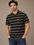 Men’s Black Striped Polo T-Shirt