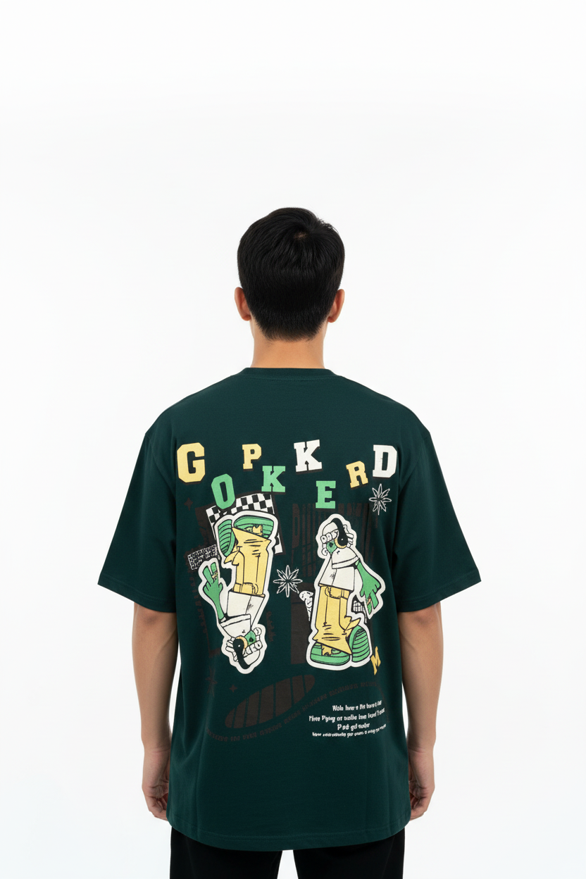 Back view - GOPKERU t-shirt with beer graphic