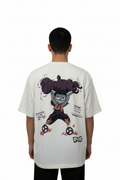 Back view - Light gray t-shirt with character and POP text