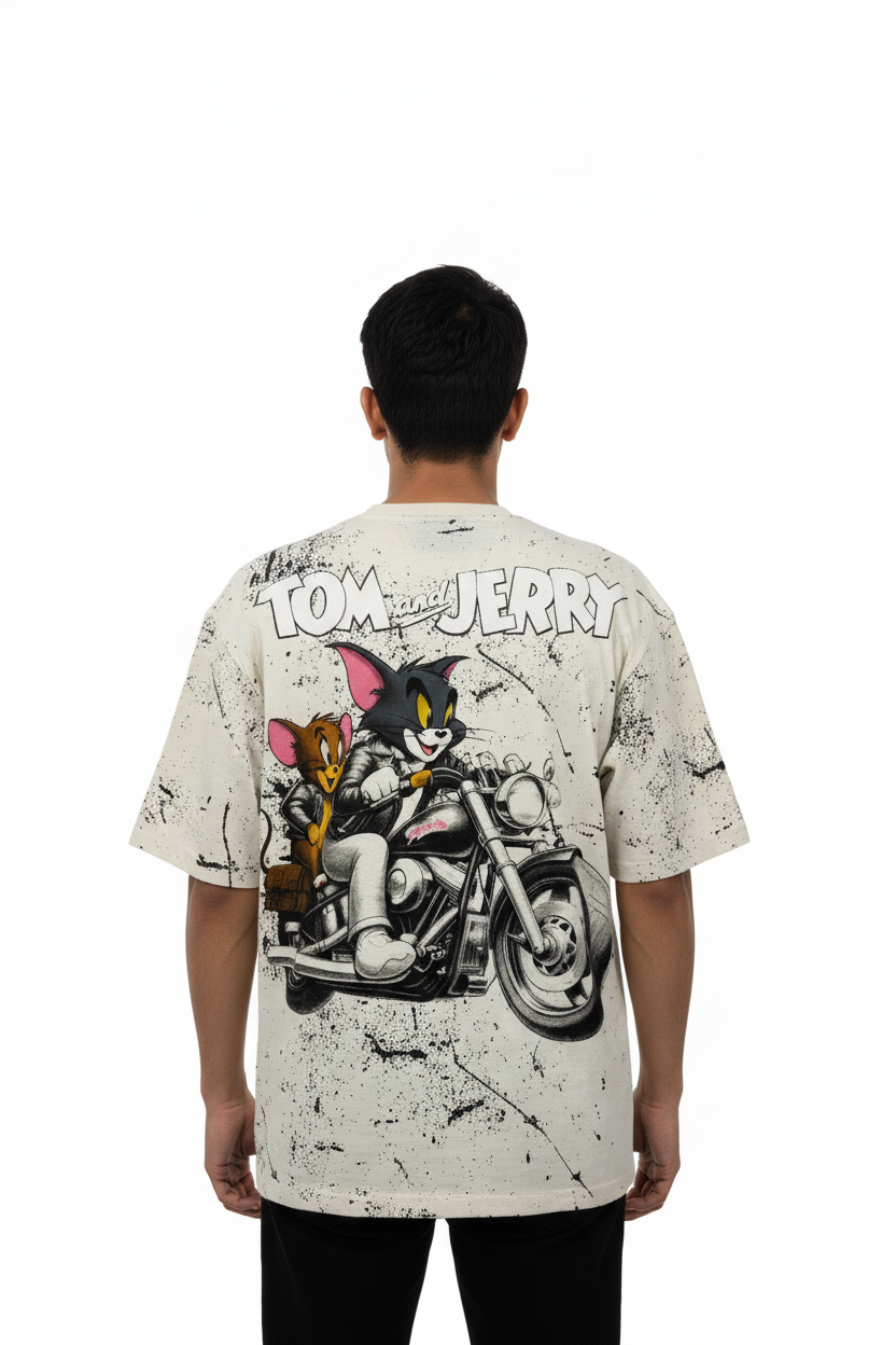 Tom and Jerry t-shirt back view